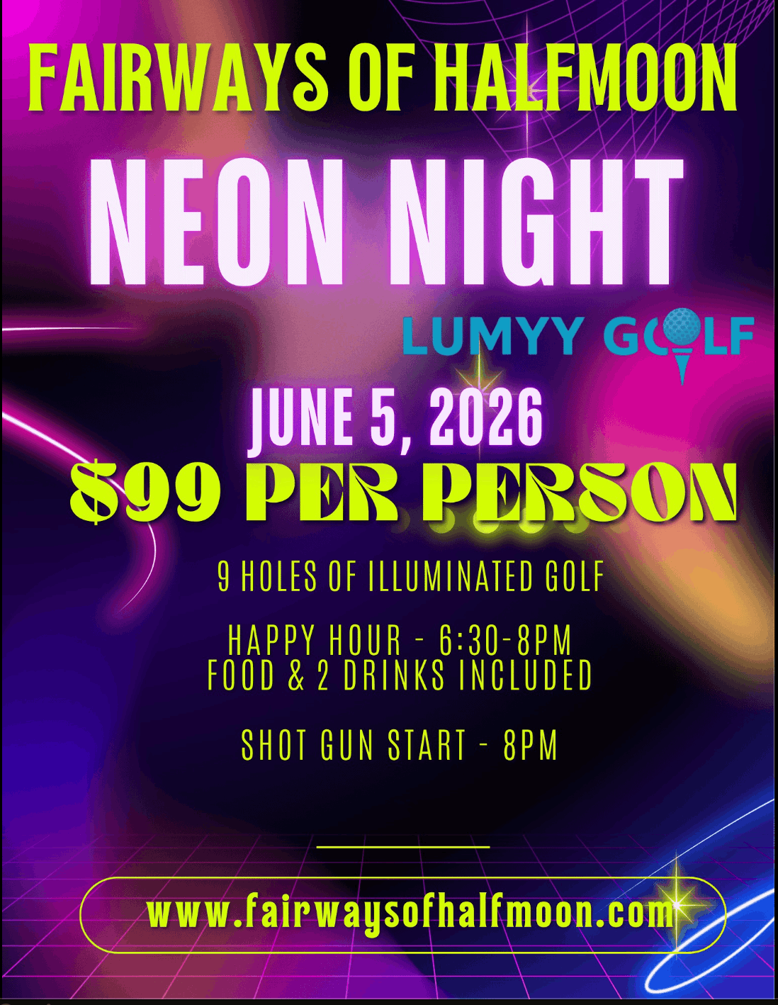 Fairways of Halfmoon Neon Night 2026