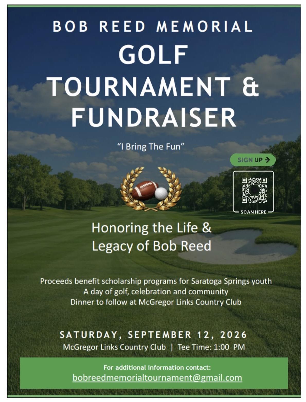 Bob Reed Memorial Golf Tournament and Fundraiser