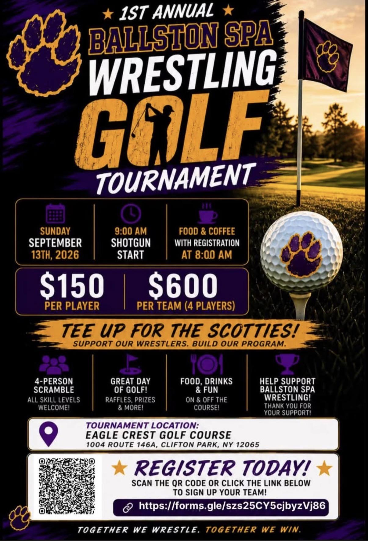 1st Annual Ballston Spa Wrestling Golf Tournament