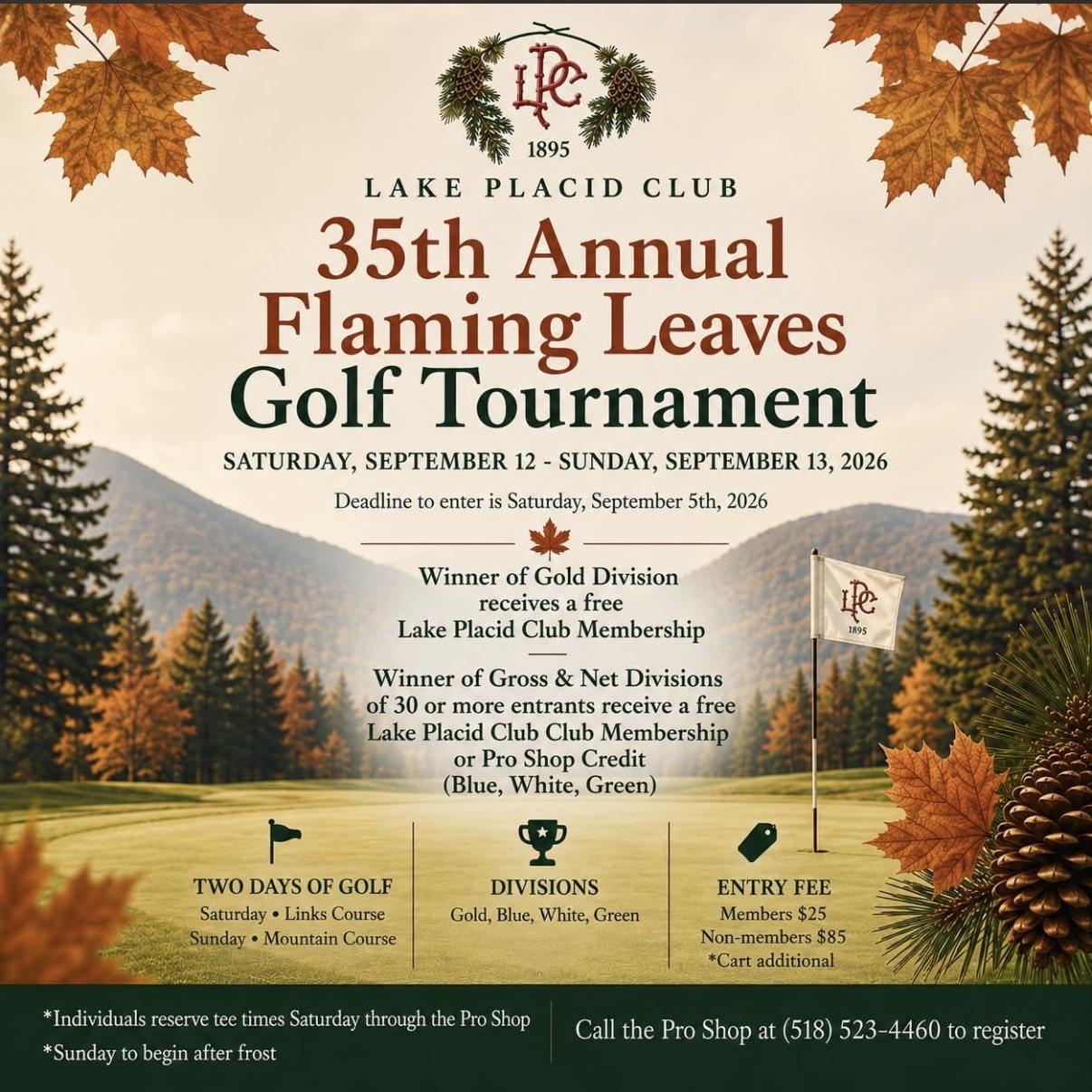 35th Annual Flaming Leaves Golf Tournament