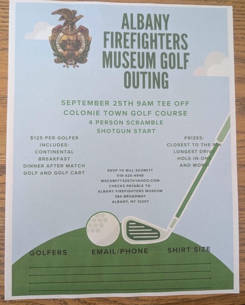 Albany Firefighters Museum Golf Outing