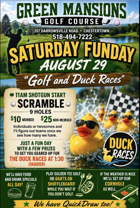 Green Mansions Saturday Funday: Golf and Duck Races