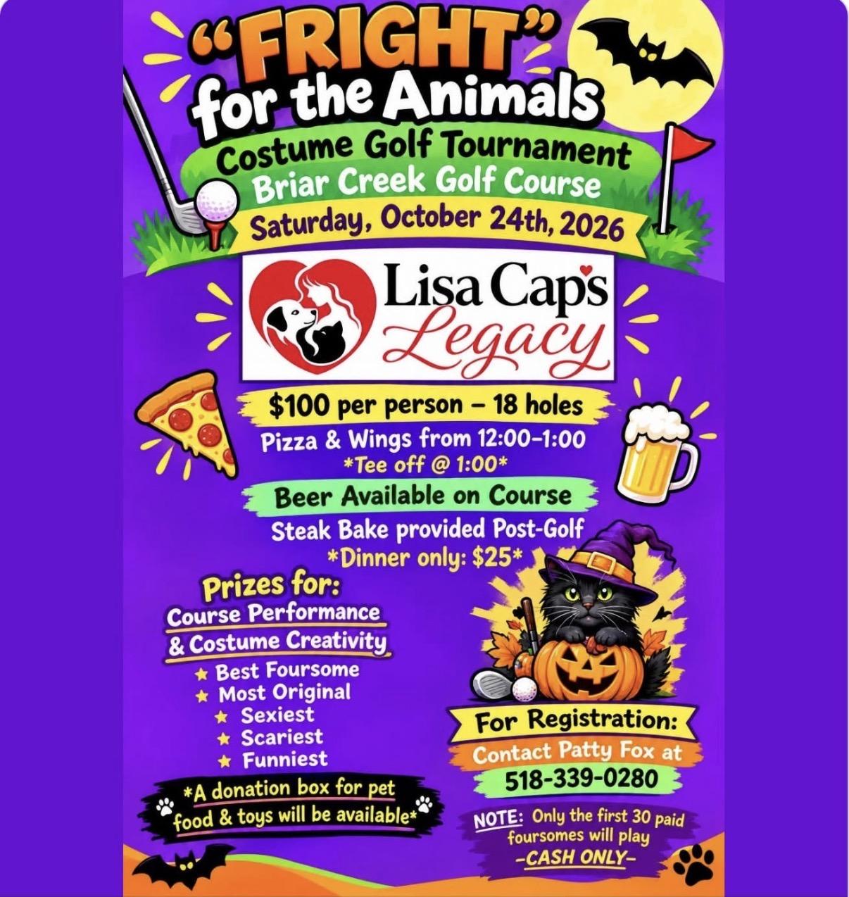 "Fright" for the Animals Costume Golf Tournament